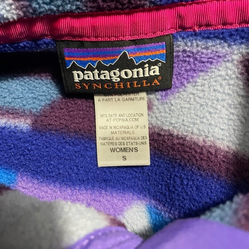 Patagonia Women's Synchilla Retool Snap-T Pullover Fleece Guatemalan Tango S - Picture 7 of 8